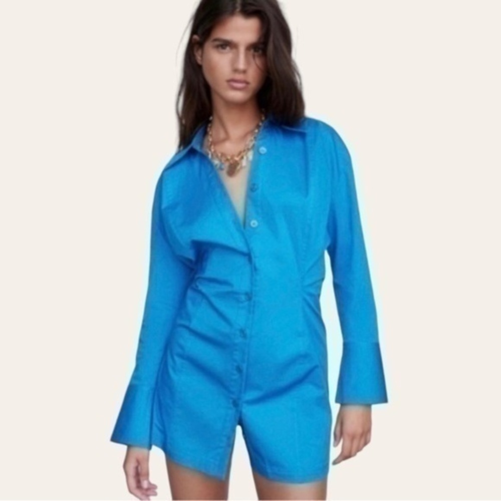 NWT Zara Bloggers Favorite Button Up Mini Dress 💕